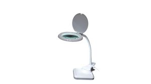 LED Magnifying Glass Lamp with Table Clamp and Stand, USB, 100mm, 2.5W